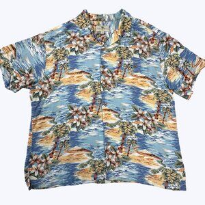 Island Shores‎ Men's Hawaiian Shirt Size XXL Short Sleeve Button Front